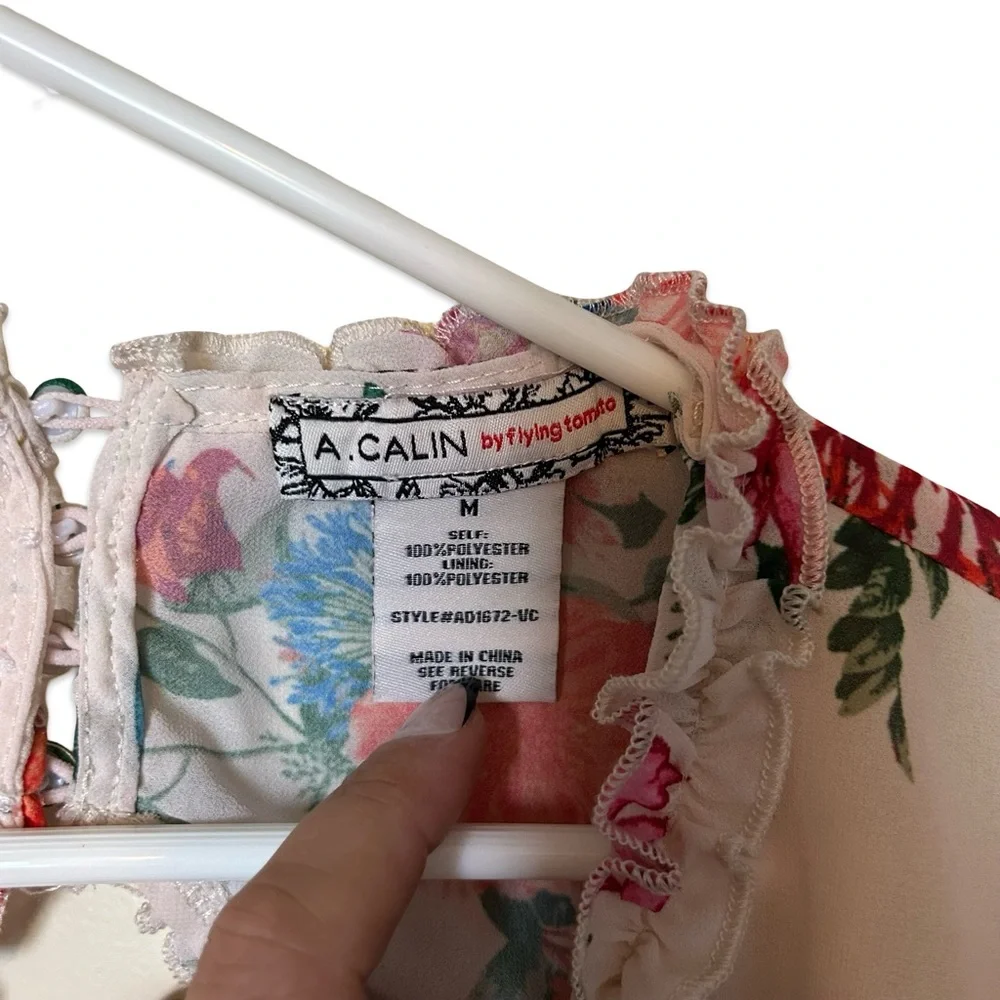 Flying Tomato Floral V-Neck Ruffle Dress - Picture 3 of 7